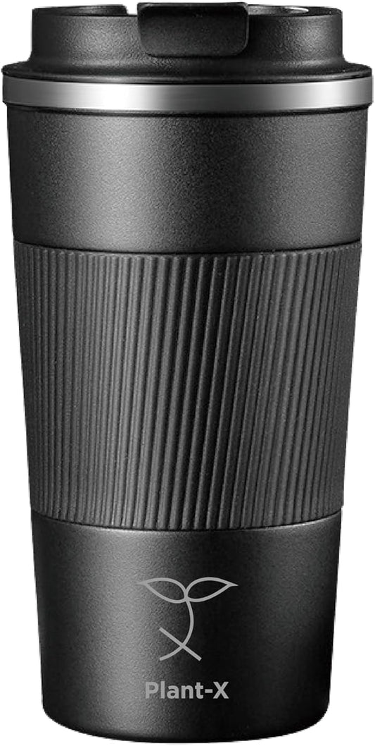 Premium Stainless Steel Travel Mug - 510 mL Leak-Proof, Insulated Coffee Cup, Durable & Portable Design (Black)