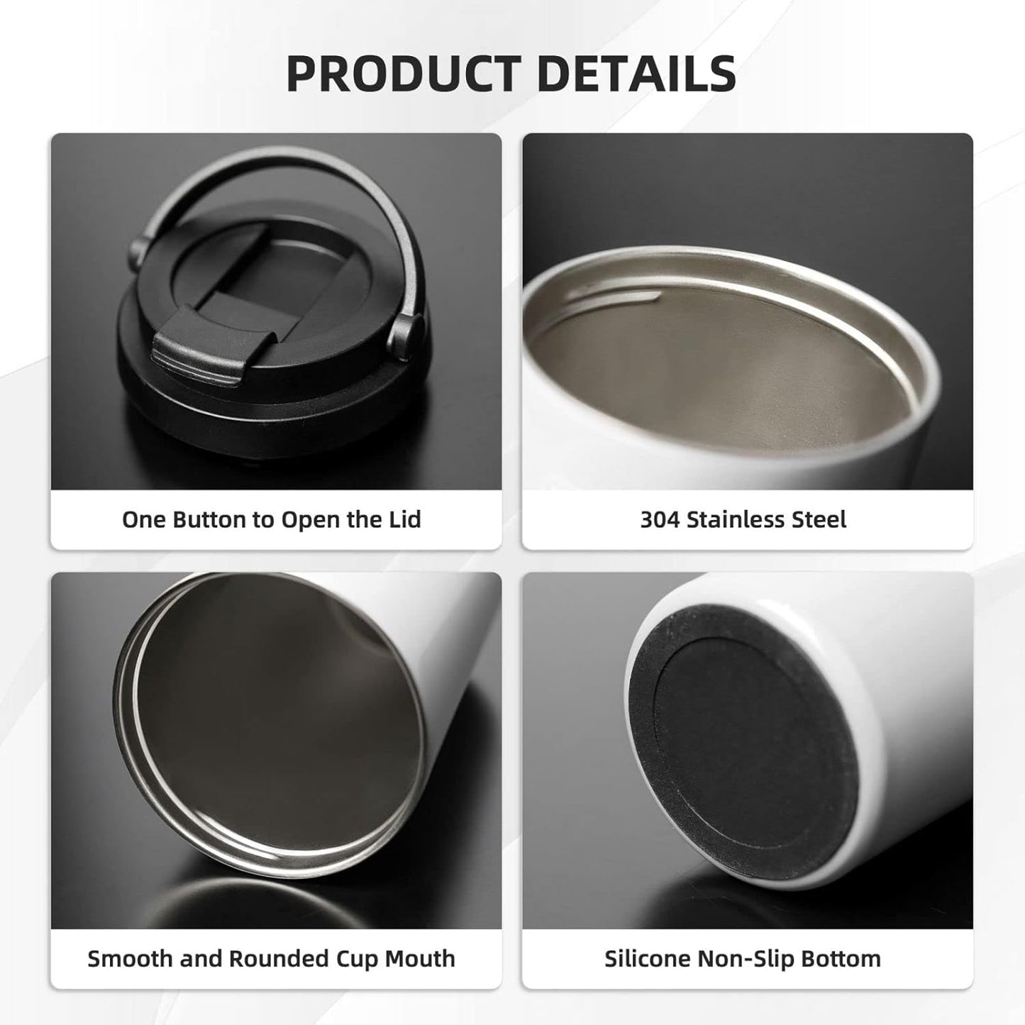 Glow in The Dark Solar System Planet Travel Coffee Mug Insulated Coffee Mug with Lid Spill Proof portable Coffee Tumbler Cup Double Wall Leak-Proof Reusable Coffee Cup for Keep Hot/Ice Coffee