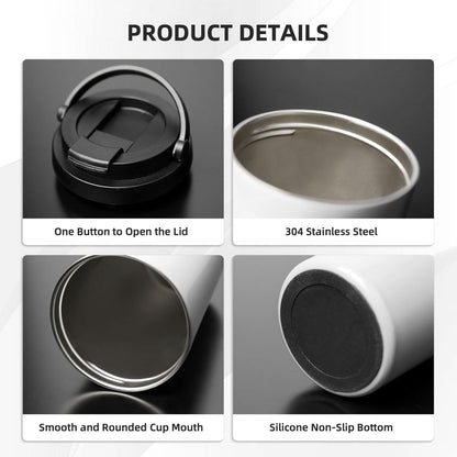 Glow in The Dark Solar System Planet Travel Coffee Mug Insulated Coffee Mug with Lid Spill Proof portable Coffee Tumbler Cup Double Wall Leak-Proof Reusable Coffee Cup for Keep Hot/Ice Coffee