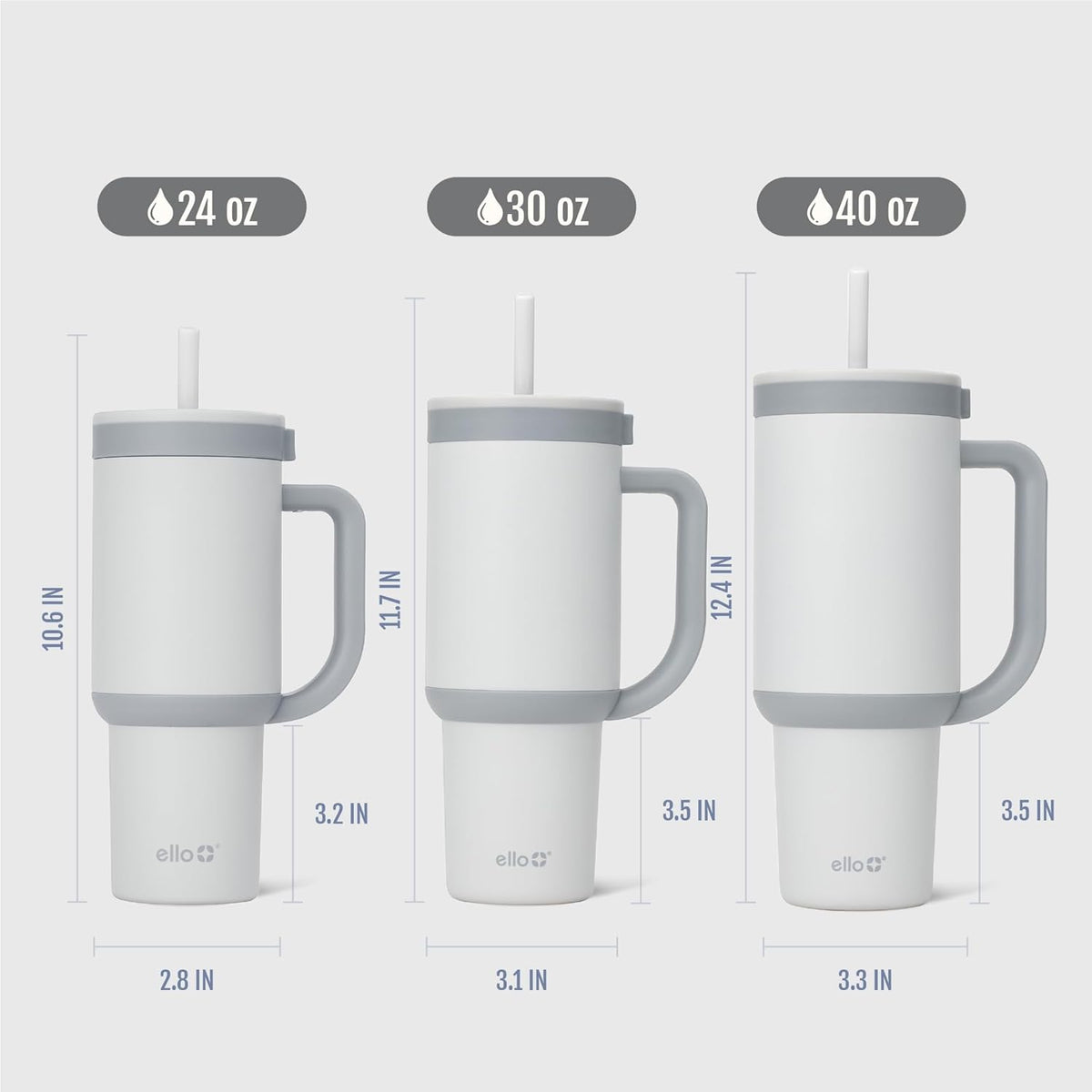 Oasis 30oz Insulated Stainless Steel Tumbler with Straw, Cream Tonal