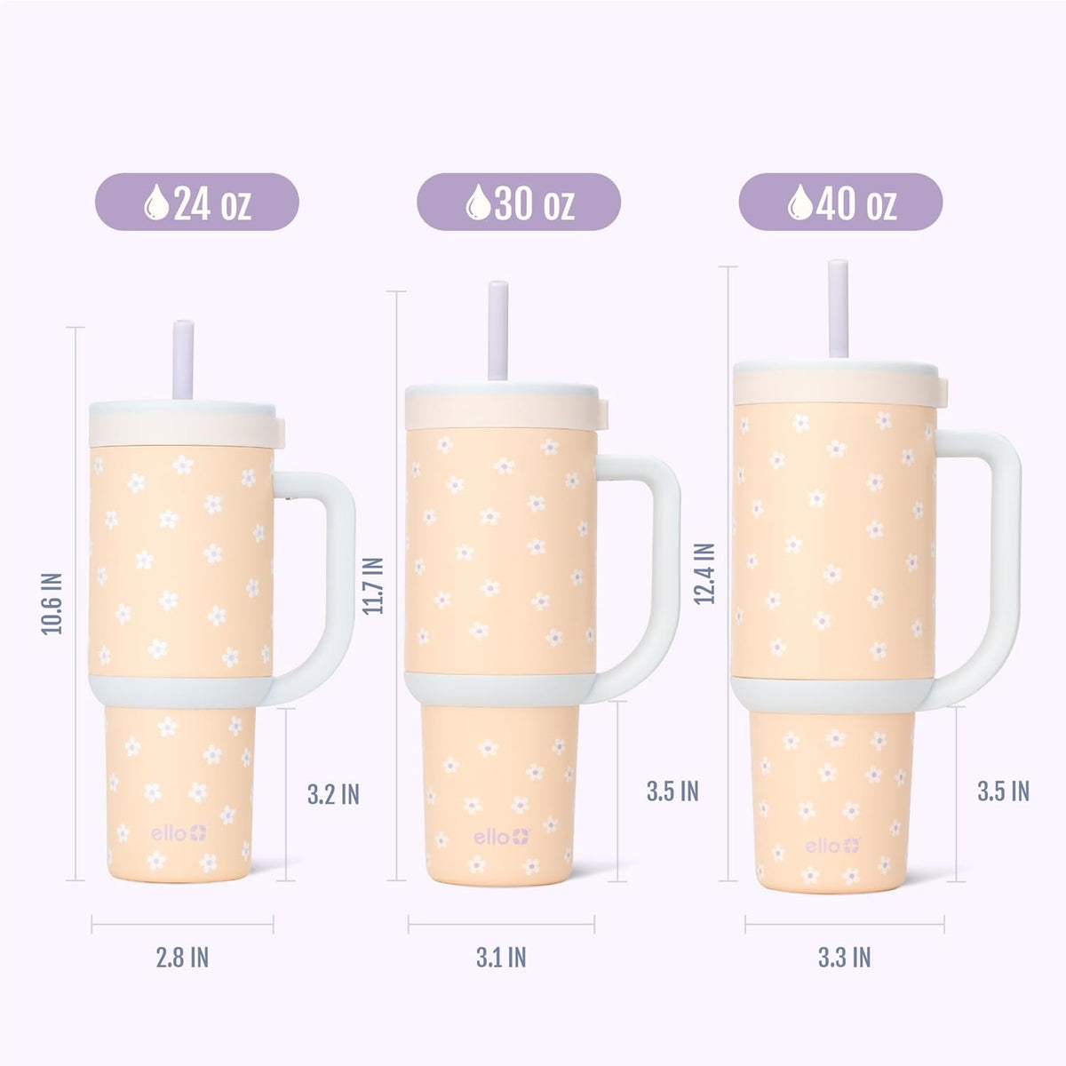 Oasis 30oz Insulated Stainless Steel Tumbler with Straw, Cream Tonal
