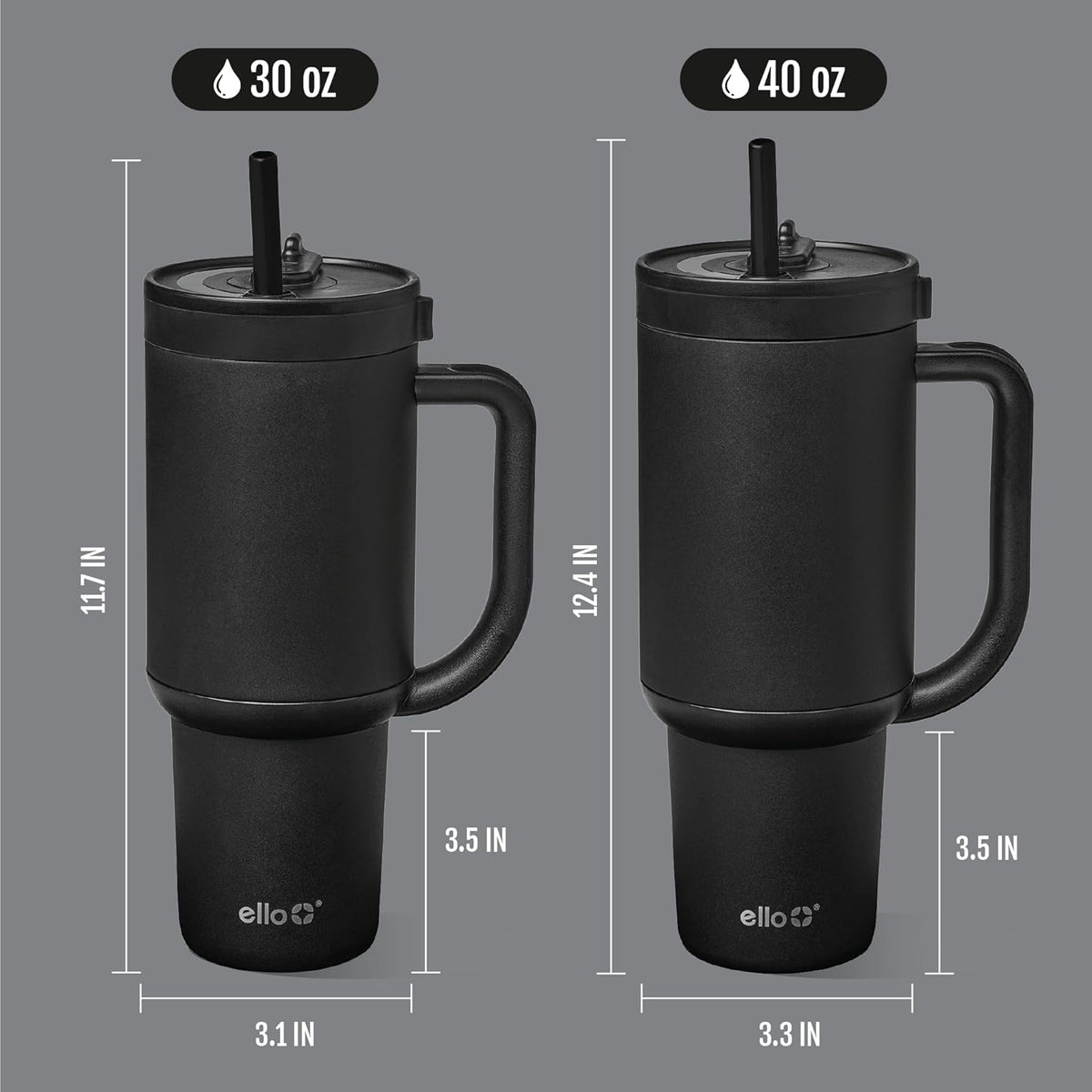 Oasis 30oz Insulated Stainless Steel Tumbler with Straw, Cream Tonal