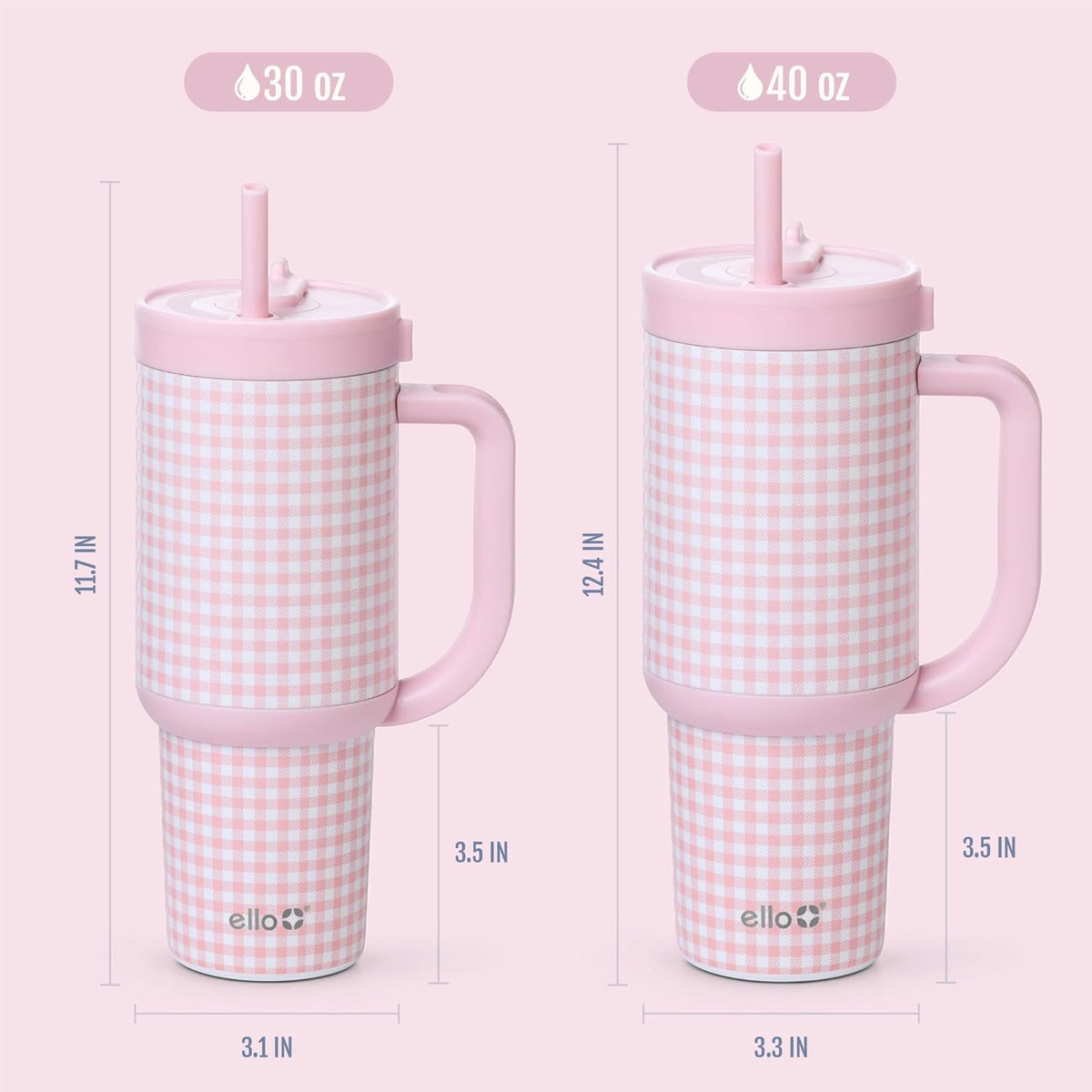 Oasis 30oz Insulated Stainless Steel Tumbler with Straw, Cream Tonal