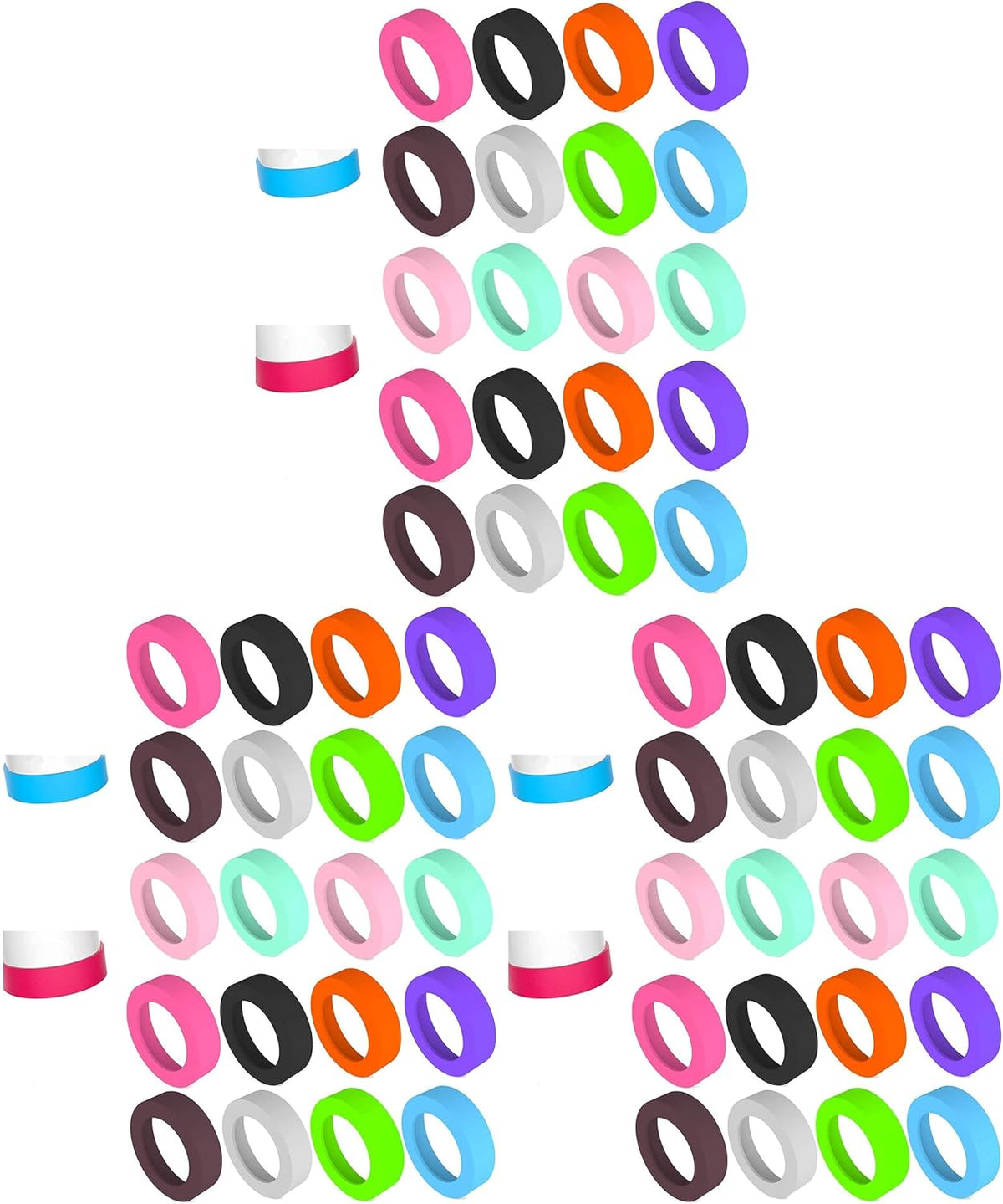 20PCS Silicone Cup Sleeves Water Bottle Boots, Non-Slip Mug Coasters