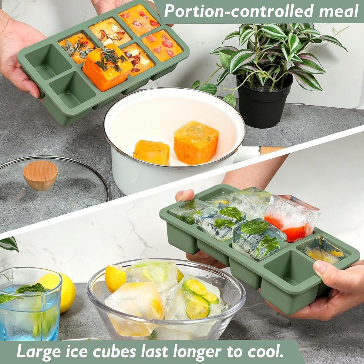 Silicone Ice Cube Trays for Water Bottles Ice Cube Mold 12 Cavity, Easy Release Long Ice Cube Sticks For Bottled Beverage, Soda, Sport Drinks, Burritos Egg, Pack of 3