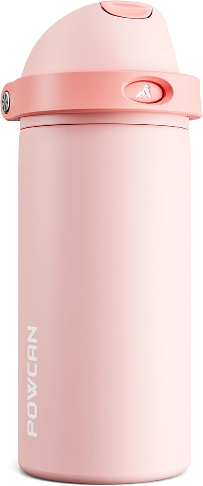 24 oz Stainless Steel Water Bottle: 2-in-1 Push-Button Spout & Quick-Flip Straw, Leakproof, Cold 24Hrs, Fits Car Cup Holder, Insulated Vacuum Flask for Sports, Trip, School Gift (Storm Hammer) - Colors A