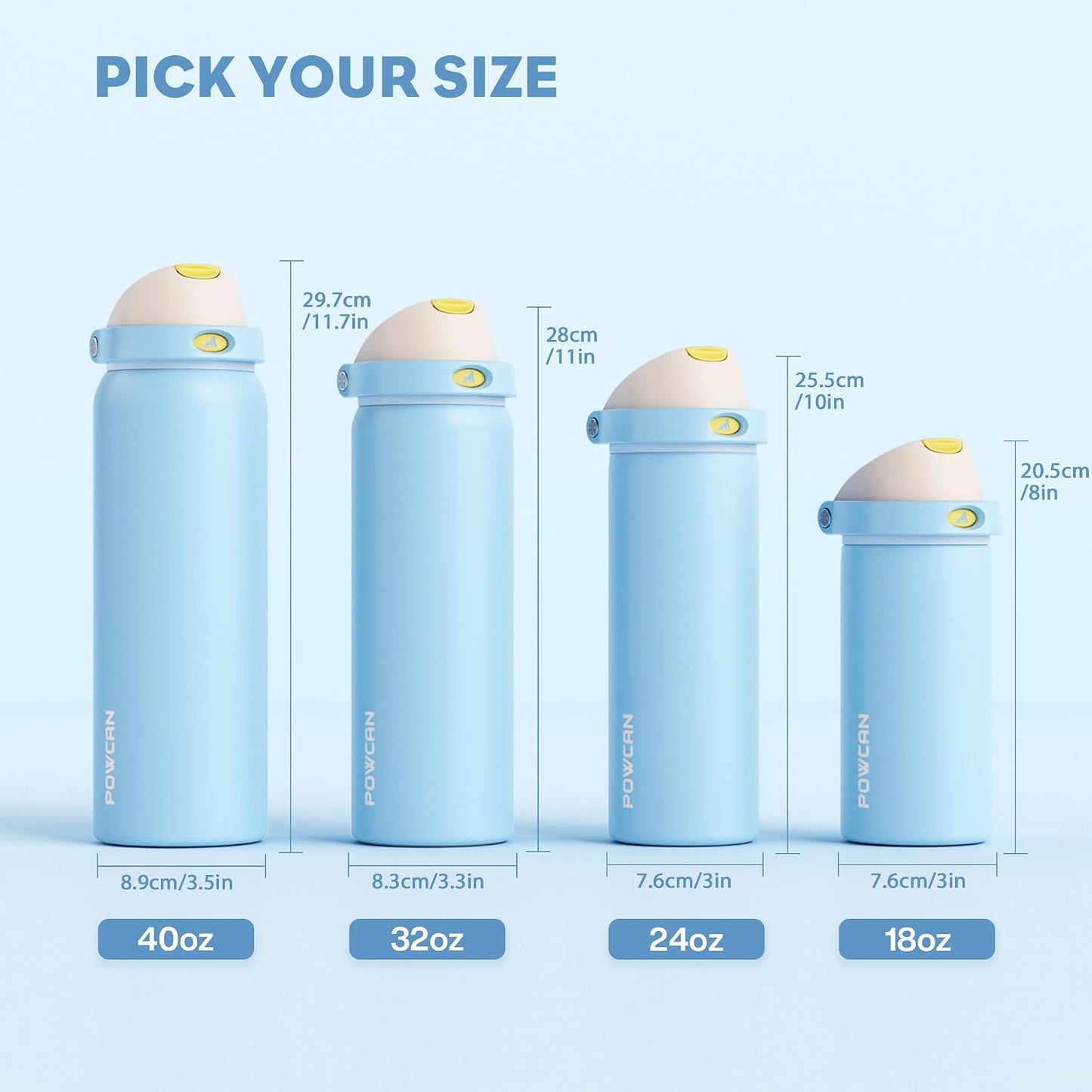 24 oz Stainless Steel Water Bottle: 2-in-1 Push-Button Spout & Quick-Flip Straw, Leakproof, Cold 24Hrs, Fits Car Cup Holder, Insulated Vacuum Flask for Sports, Trip, School Gift (Storm Hammer) - Colors A