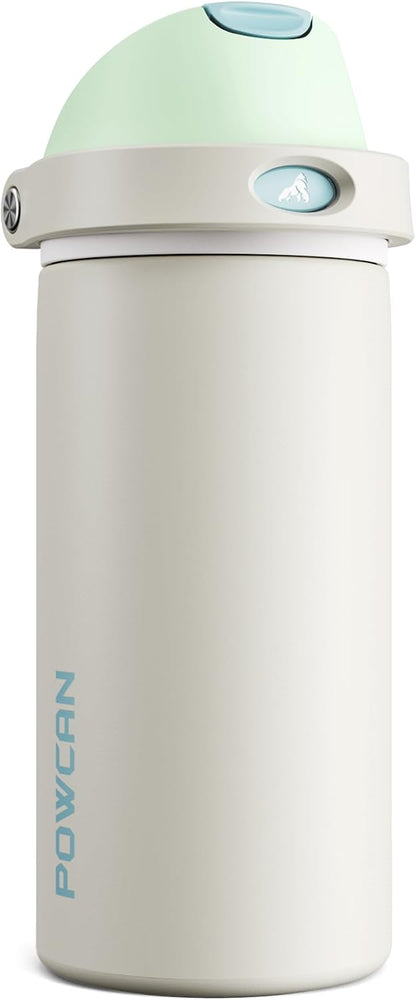 24 oz Stainless Steel Water Bottle: 2-in-1 Push-Button Spout & Quick-Flip Straw, Leakproof, Cold 24Hrs, Fits Car Cup Holder, Insulated Vacuum Flask for Sports, Trip, School Gift (Storm Hammer) - Colors A