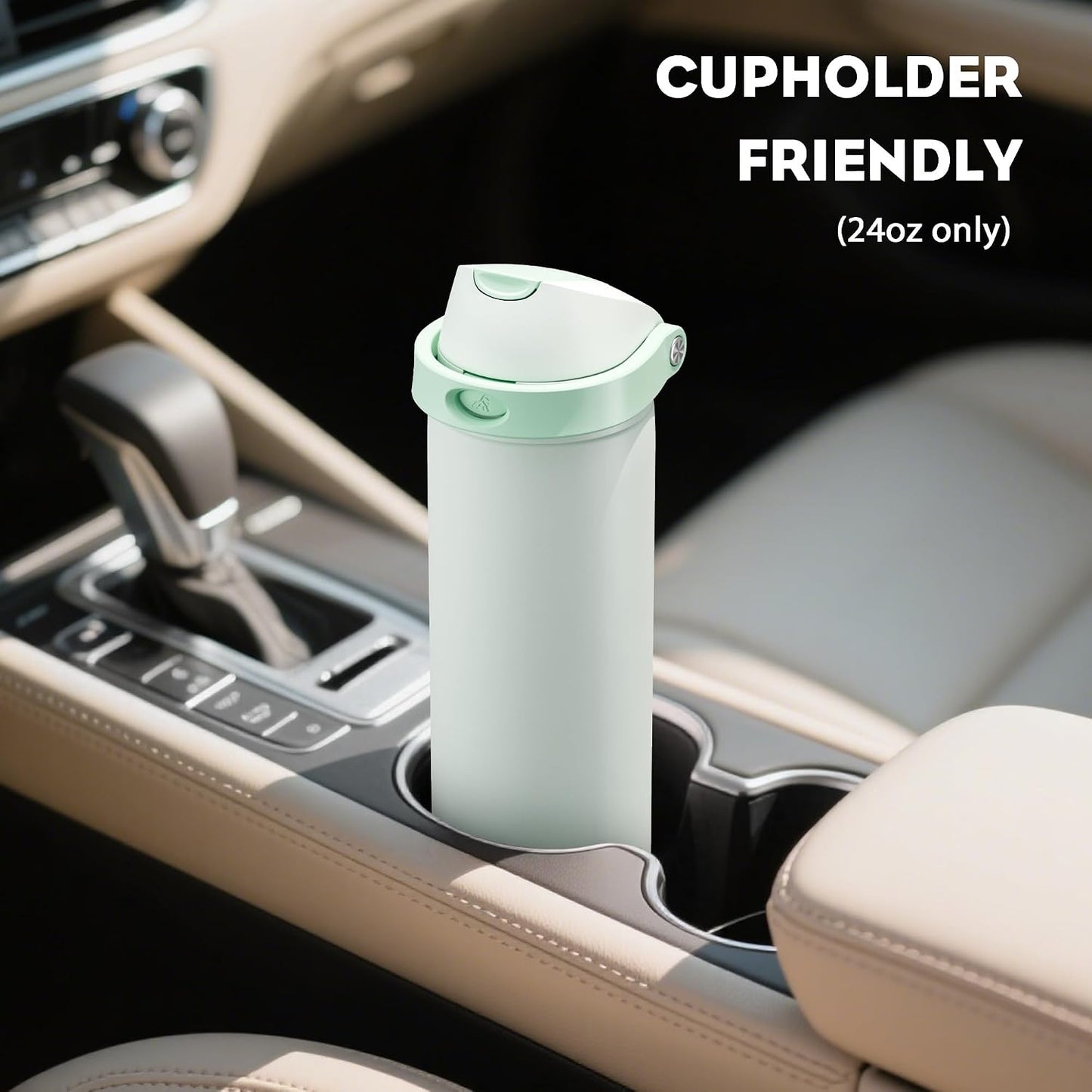 24 oz Stainless Steel Water Bottle: 2-in-1 Push-Button Spout & Quick-Flip Straw, Leakproof, Cold 24Hrs, Fits Car Cup Holder, Insulated Vacuum Flask for Sports, Trip, School Gift (Storm Hammer) - Colors A