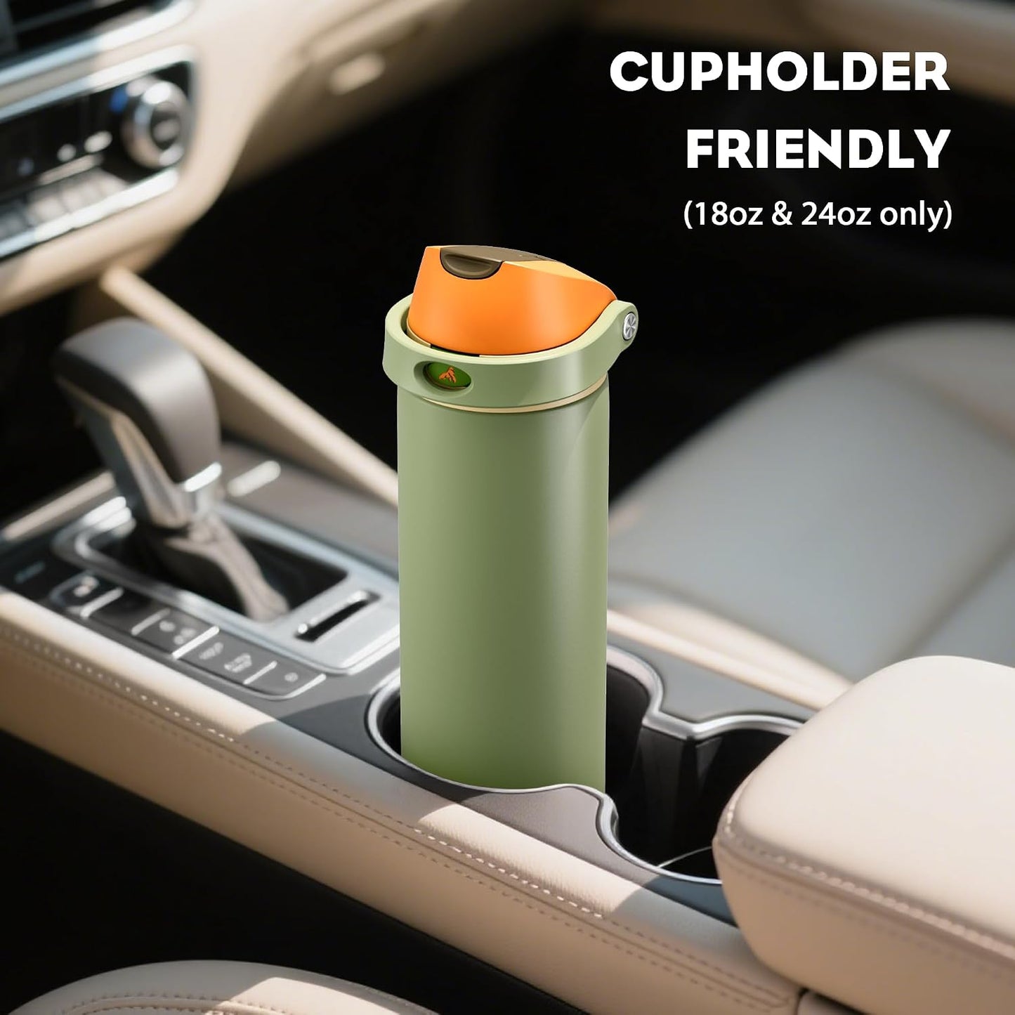 24 oz Stainless Steel Water Bottle: 2-in-1 Push-Button Spout & Quick-Flip Straw, Leakproof, Cold 24Hrs, Fits Car Cup Holder, Insulated Vacuum Flask for Sports, Trip, School Gift (Storm Hammer) - Colors A