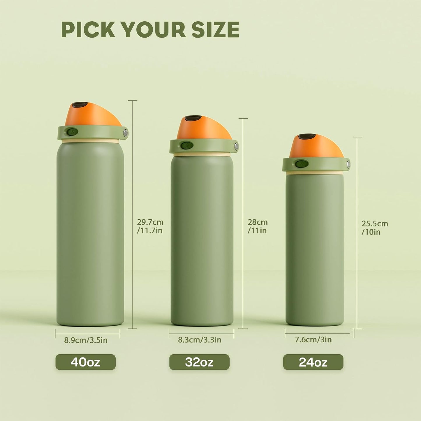 24 oz Stainless Steel Water Bottle: 2-in-1 Push-Button Spout & Quick-Flip Straw, Leakproof, Cold 24Hrs, Fits Car Cup Holder, Insulated Vacuum Flask for Sports, Trip, School Gift (Storm Hammer) - Colors A