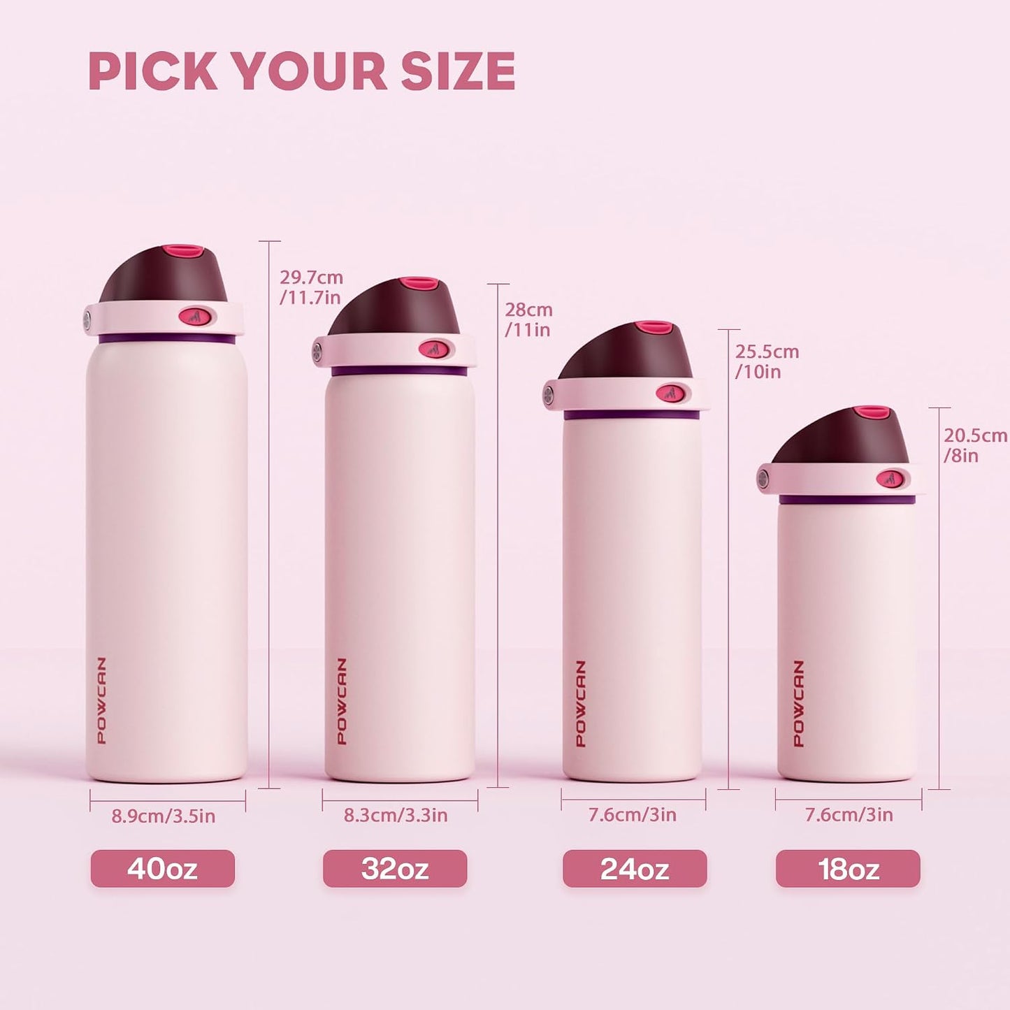 24 oz Stainless Steel Water Bottle: 2-in-1 Push-Button Spout & Quick-Flip Straw, Leakproof, Cold 24Hrs, Fits Car Cup Holder, Insulated Vacuum Flask for Sports, Trip, School Gift (Storm Hammer) - Colors A