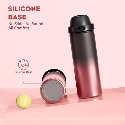 24 oz Stainless Steel Water Bottle: 2-in-1 Push-Button Spout & Quick-Flip Straw, Leakproof, Cold 24Hrs, Fits Car Cup Holder, Insulated Vacuum Flask for Sports, Trip, School Gift (Storm Hammer) - Colors A
