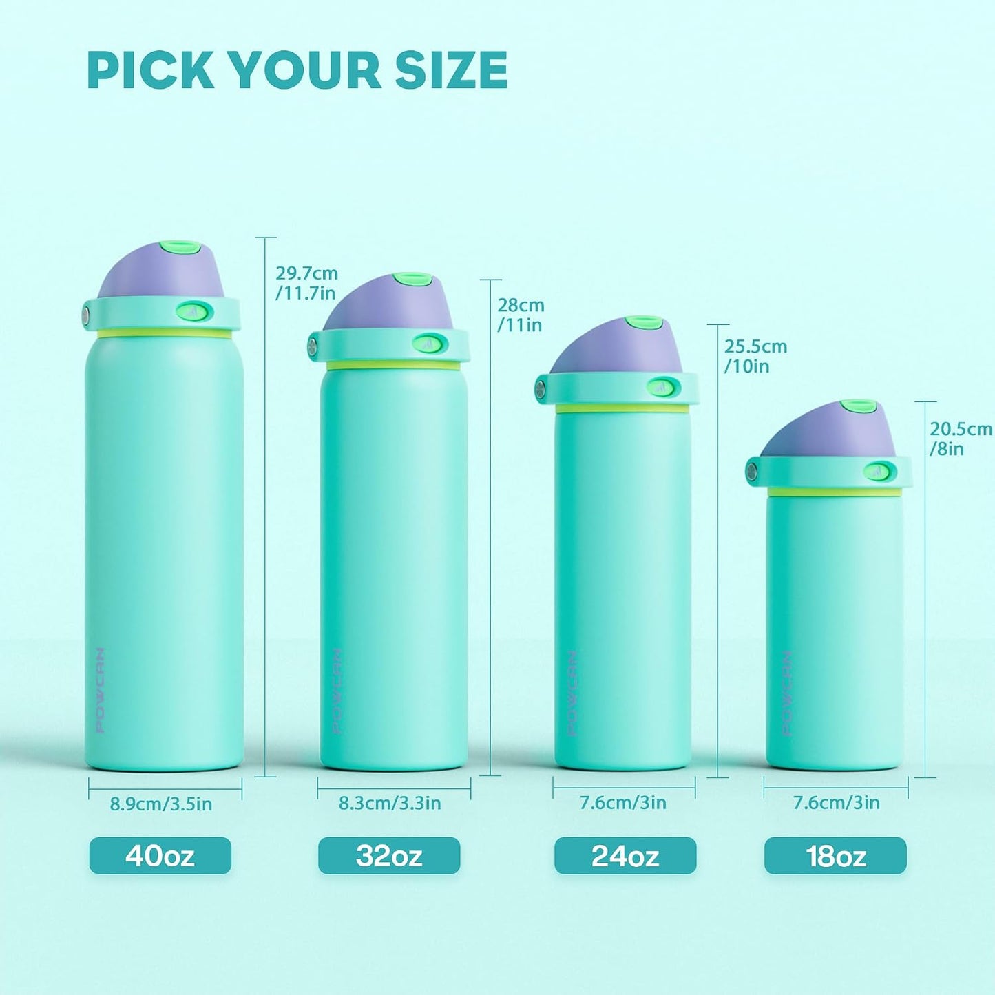 24 oz Stainless Steel Water Bottle: 2-in-1 Push-Button Spout & Quick-Flip Straw, Leakproof, Cold 24Hrs, Fits Car Cup Holder, Insulated Vacuum Flask for Sports, Trip, School Gift (Storm Hammer) - Colors A