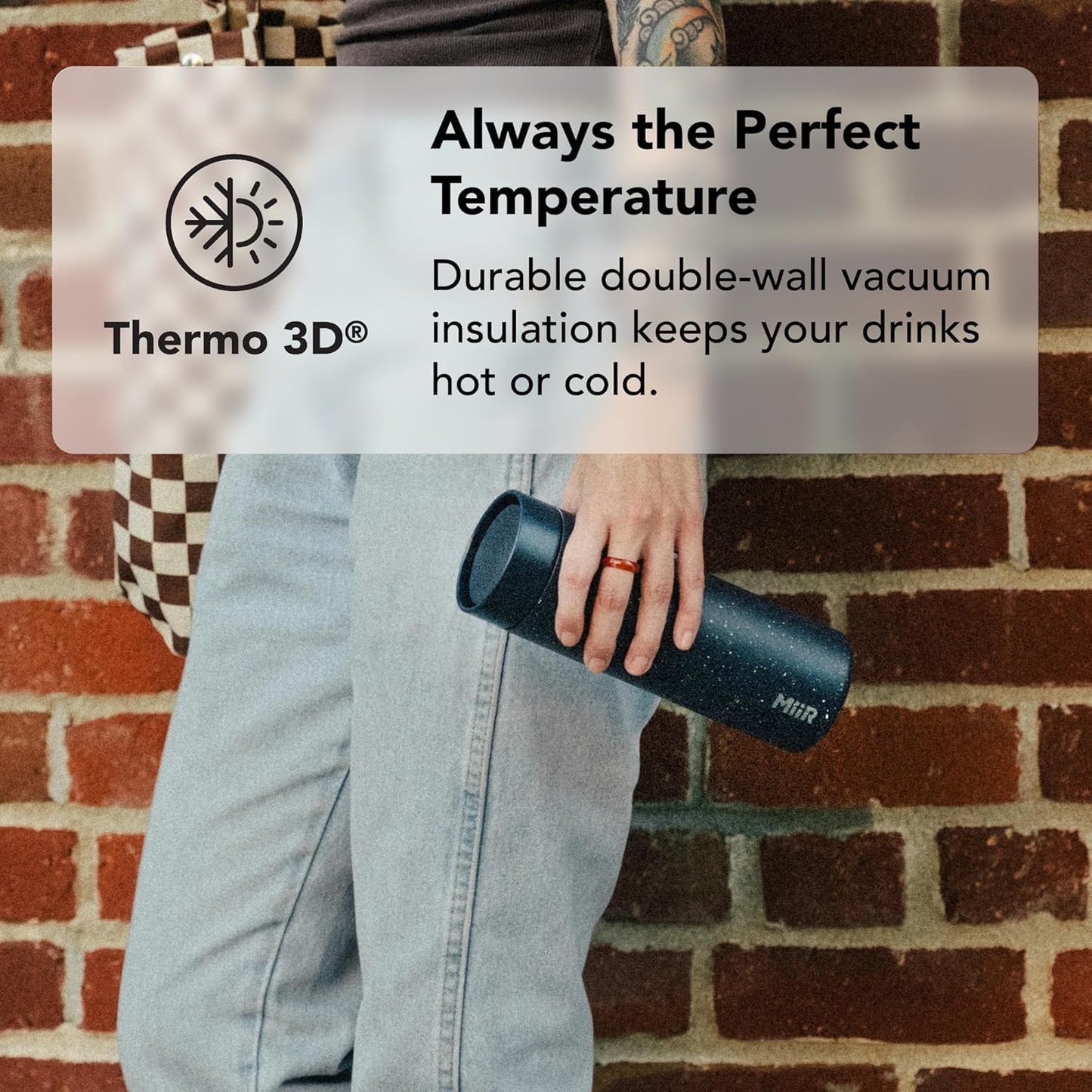 360 Traveler, Stainless Steel Double-Wall Vacuum Insulated Tumbler - Leakproof 360 Lid for Easy Sipping on the Go; Perfect for Hot & Cold Drinks