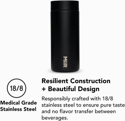 360 Traveler, Stainless Steel Double-Wall Vacuum Insulated Tumbler - Leakproof 360 Lid for Easy Sipping on the Go; Perfect for Hot & Cold Drinks