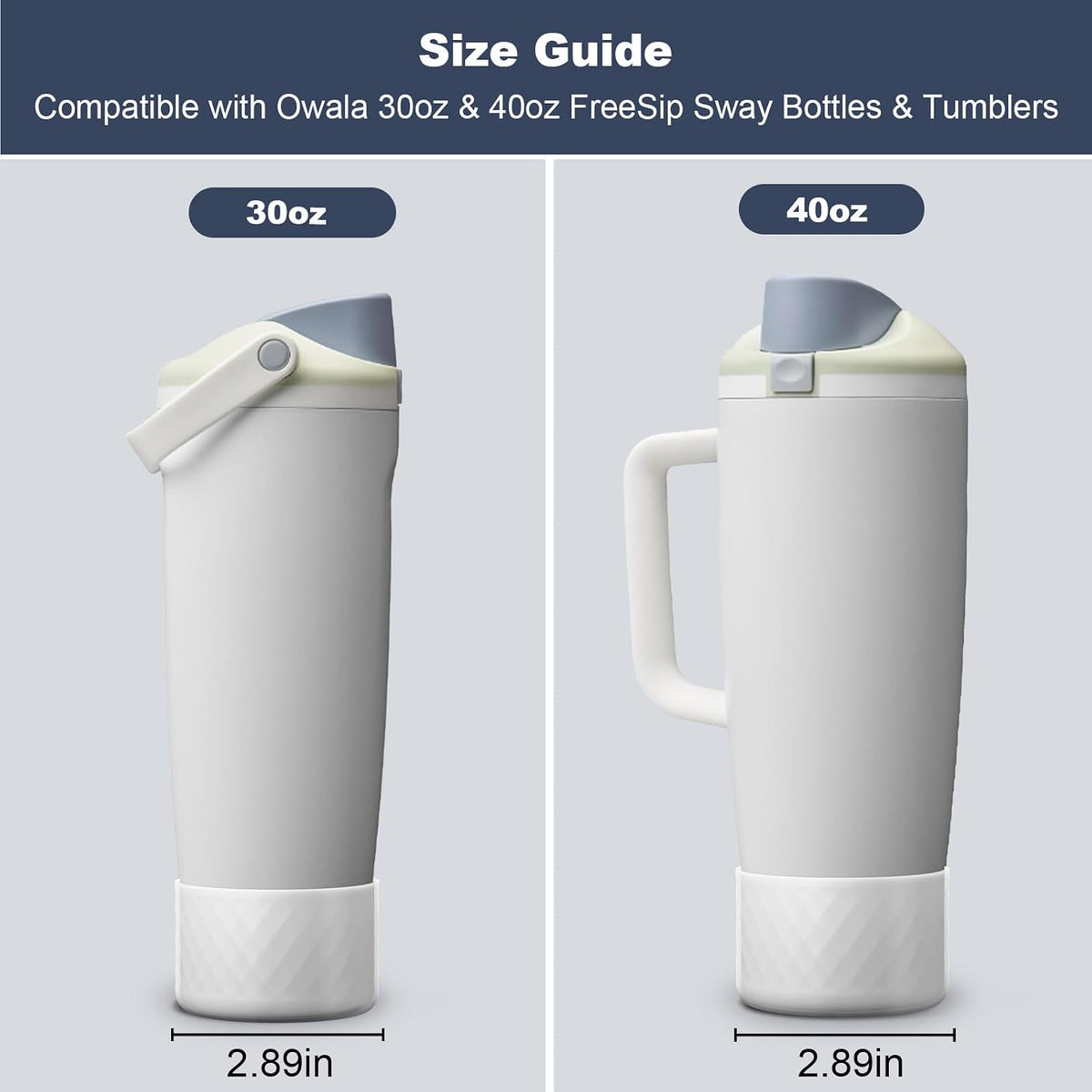 Silicone Boot for Owala 30oz & 40oz FreeSip Sway Bottles & Tumblers, Anti-Slip, Scratch-Resistant, Stability Enhancer, Protective Sleeve Accessories