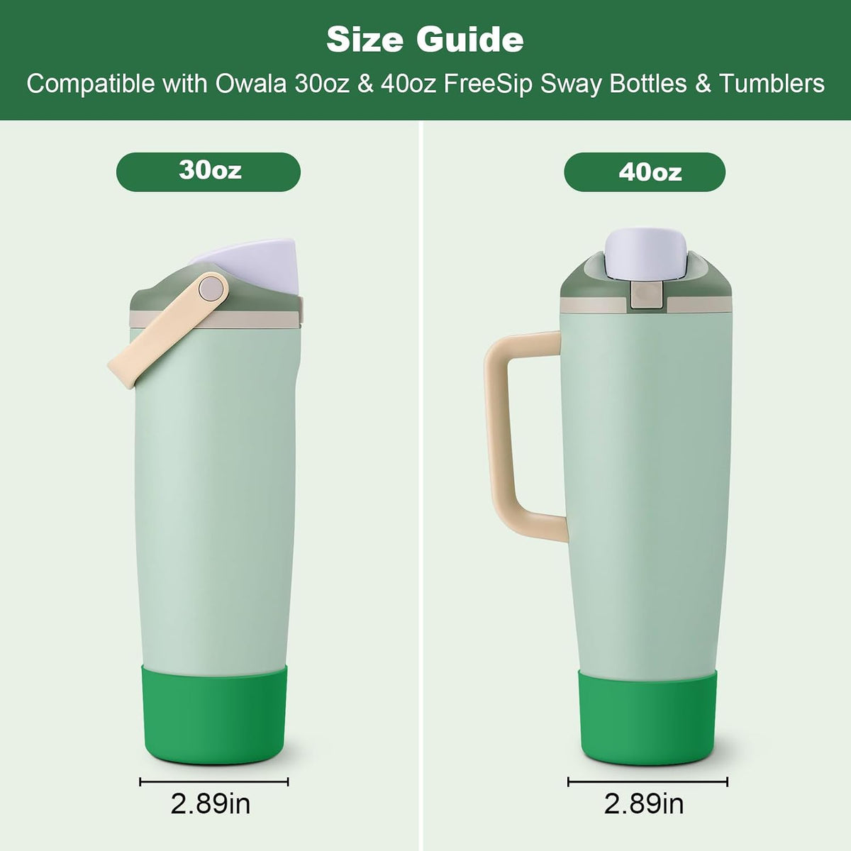 Silicone Boot for Owala 30oz & 40oz FreeSip Sway Bottles & Tumblers, Anti-Slip, Scratch-Resistant, Stability Enhancer, Protective Sleeve Accessories