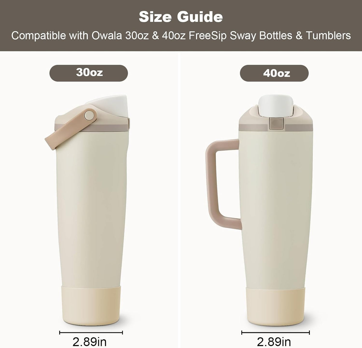Silicone Boot for Owala 30oz & 40oz FreeSip Sway Bottles & Tumblers, Anti-Slip, Scratch-Resistant, Stability Enhancer, Protective Sleeve Accessories