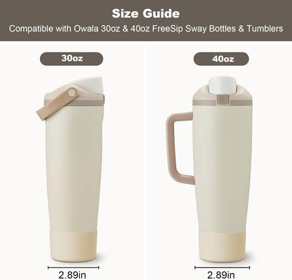Silicone Boot for Owala 30oz & 40oz FreeSip Sway Bottles & Tumblers, Anti-Slip, Scratch-Resistant, Stability Enhancer, Protective Sleeve Accessories
