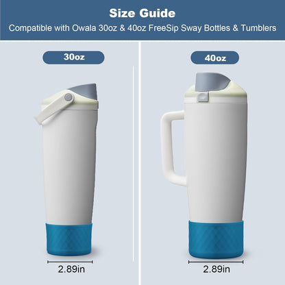 Silicone Boot for Owala 30oz & 40oz FreeSip Sway Bottles & Tumblers, Anti-Slip, Scratch-Resistant, Stability Enhancer, Protective Sleeve Accessories