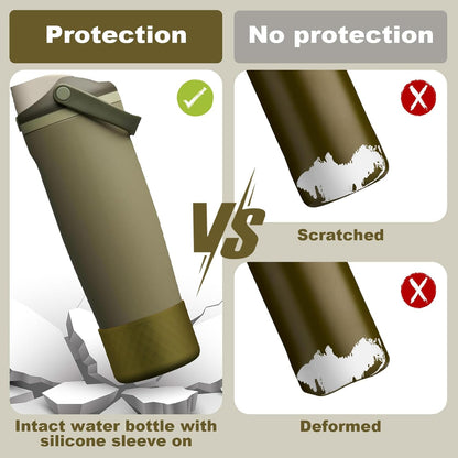 Silicone Boot for Owala 30oz & 40oz FreeSip Sway Bottles & Tumblers, Anti-Slip, Scratch-Resistant, Stability Enhancer, Protective Sleeve Accessories