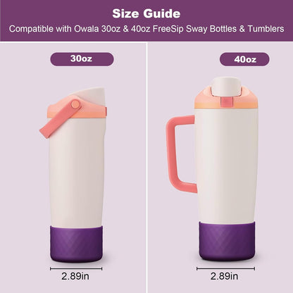 Silicone Boot for Owala 30oz & 40oz FreeSip Sway Bottles & Tumblers, Anti-Slip, Scratch-Resistant, Stability Enhancer, Protective Sleeve Accessories