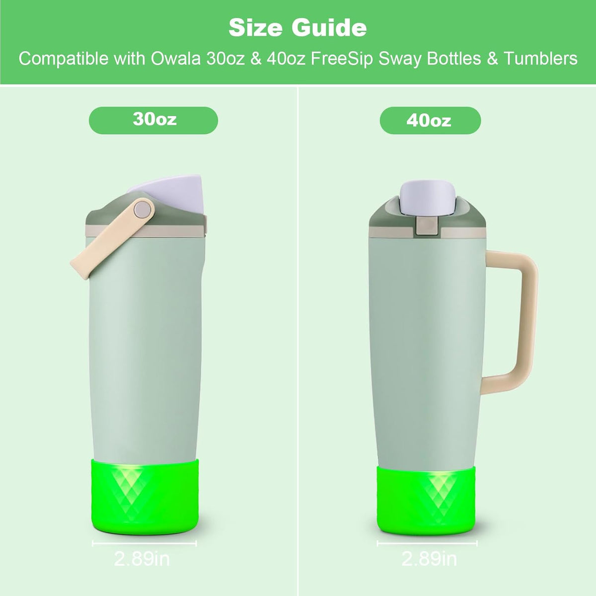Silicone Boot for Owala 30oz & 40oz FreeSip Sway Bottles & Tumblers, Anti-Slip, Scratch-Resistant, Stability Enhancer, Protective Sleeve Accessories