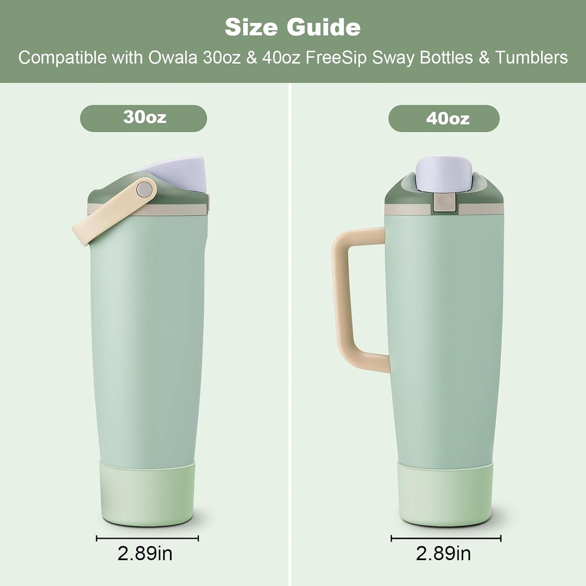 Silicone Boot for Owala 30oz & 40oz FreeSip Sway Bottles & Tumblers, Anti-Slip, Scratch-Resistant, Stability Enhancer, Protective Sleeve Accessories