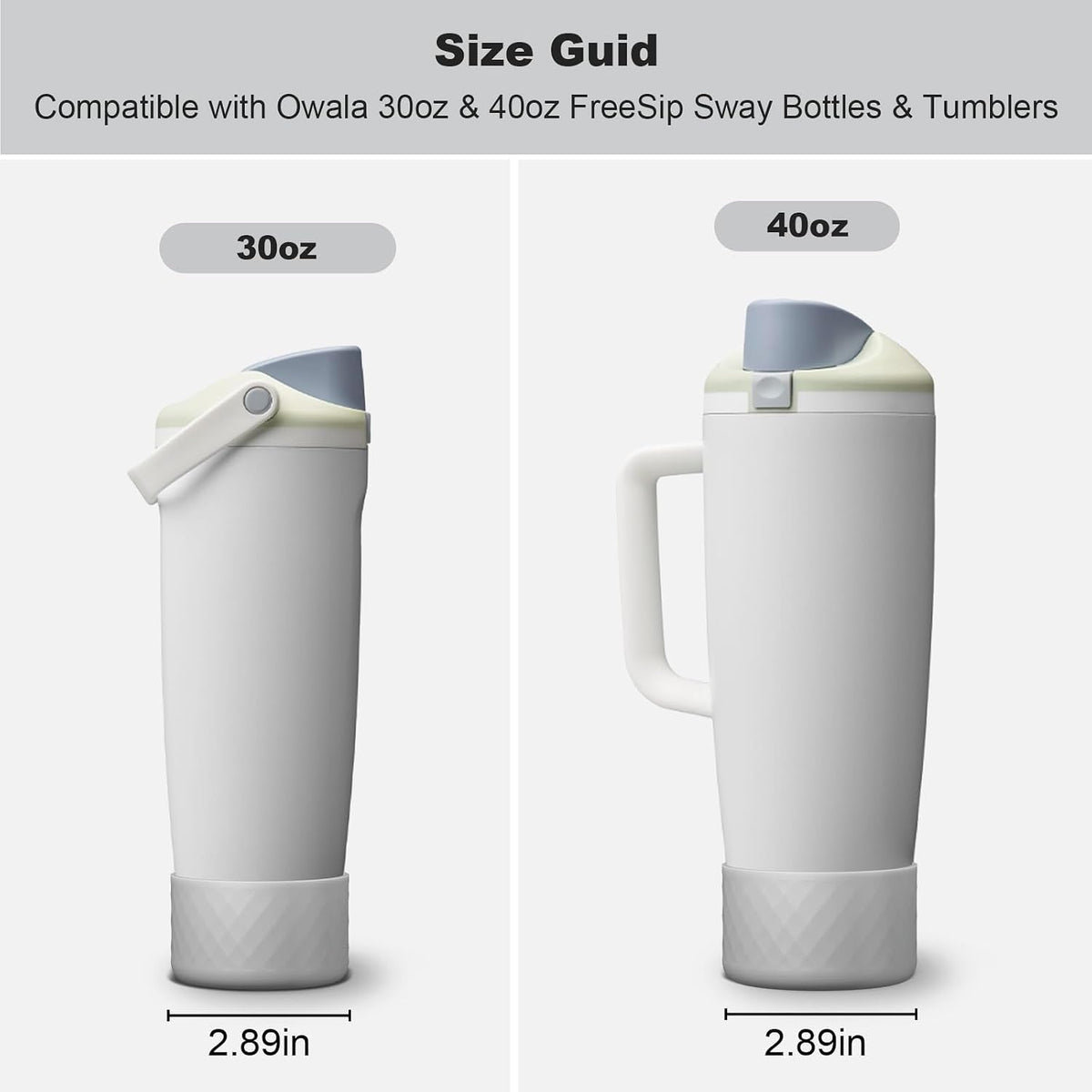 Silicone Boot for Owala 30oz & 40oz FreeSip Sway Bottles & Tumblers, Anti-Slip, Scratch-Resistant, Stability Enhancer, Protective Sleeve Accessories