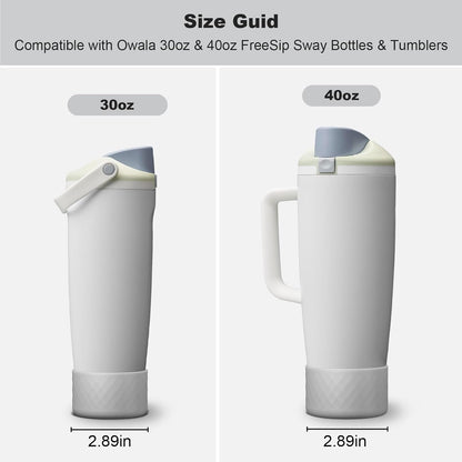 Silicone Boot for Owala 30oz & 40oz FreeSip Sway Bottles & Tumblers, Anti-Slip, Scratch-Resistant, Stability Enhancer, Protective Sleeve Accessories