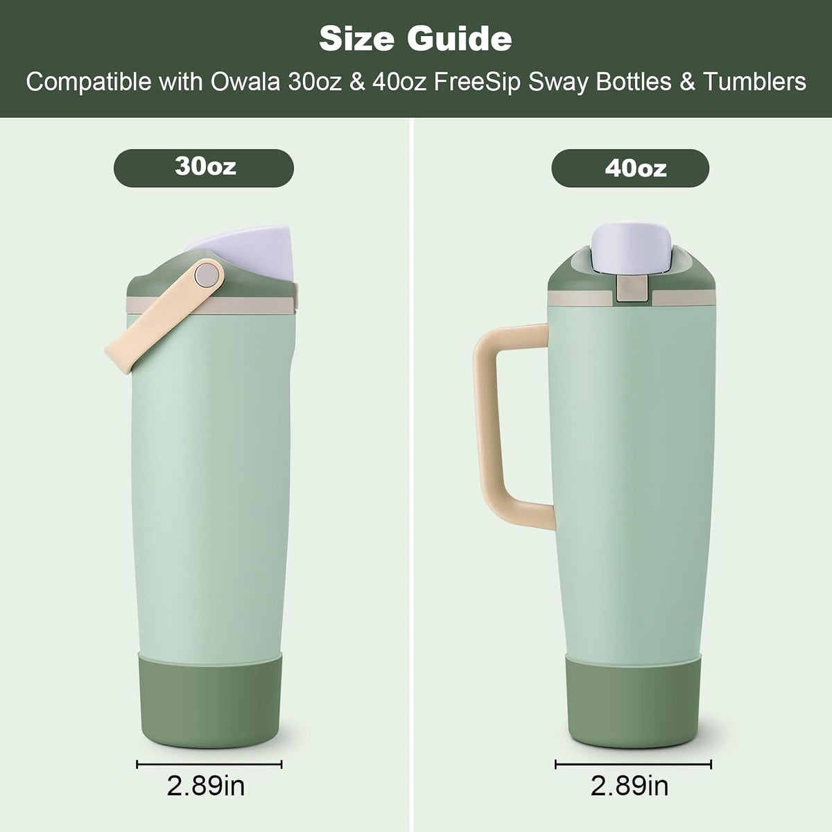 Silicone Boot for Owala 30oz & 40oz FreeSip Sway Bottles & Tumblers, Anti-Slip, Scratch-Resistant, Stability Enhancer, Protective Sleeve Accessories