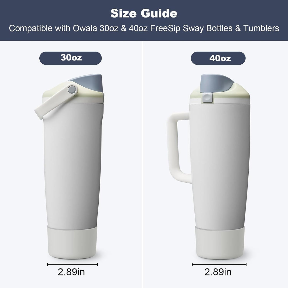 Silicone Boot for Owala 30oz & 40oz FreeSip Sway Bottles & Tumblers, Anti-Slip, Scratch-Resistant, Stability Enhancer, Protective Sleeve Accessories