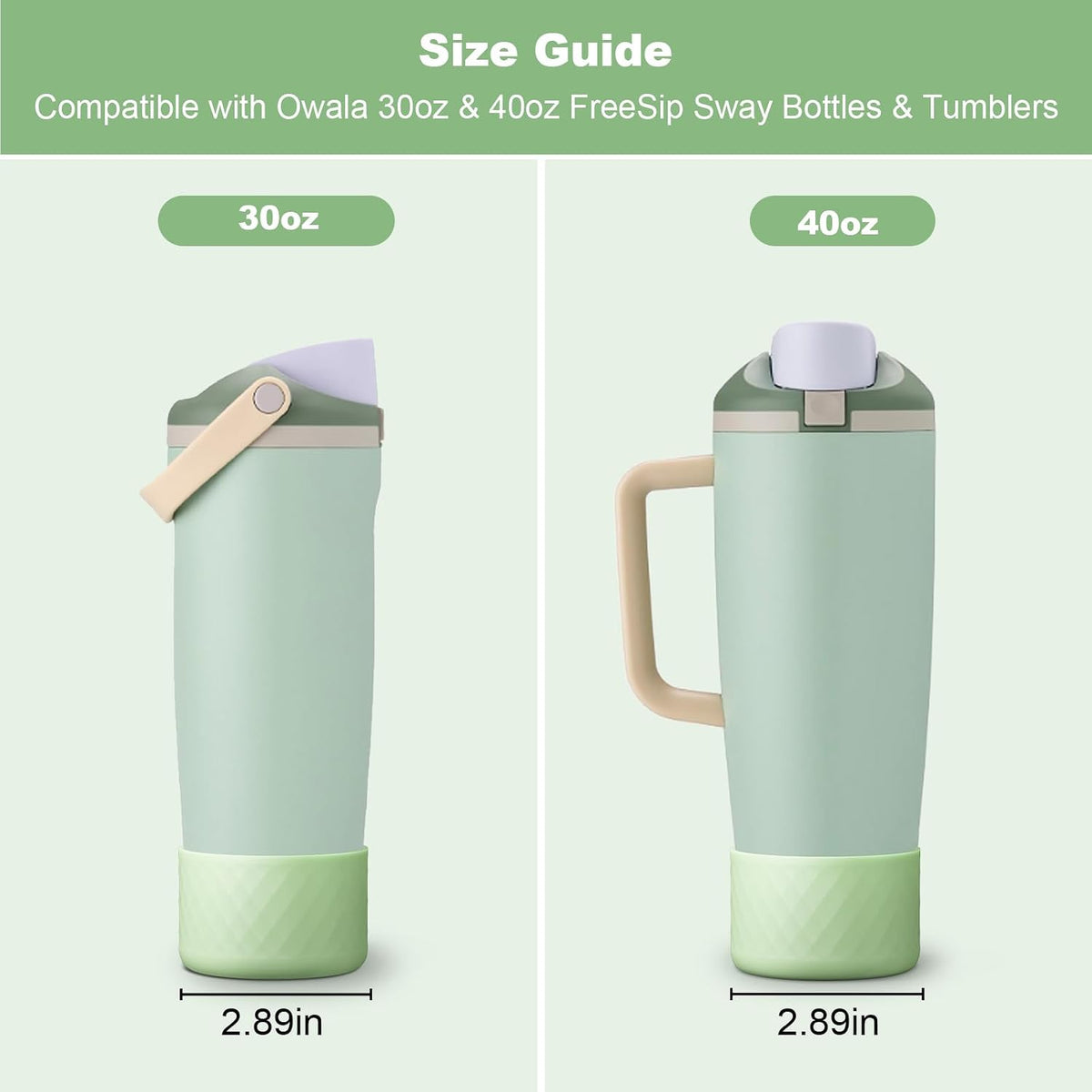 Silicone Boot for Owala 30oz & 40oz FreeSip Sway Bottles & Tumblers, Anti-Slip, Scratch-Resistant, Stability Enhancer, Protective Sleeve Accessories