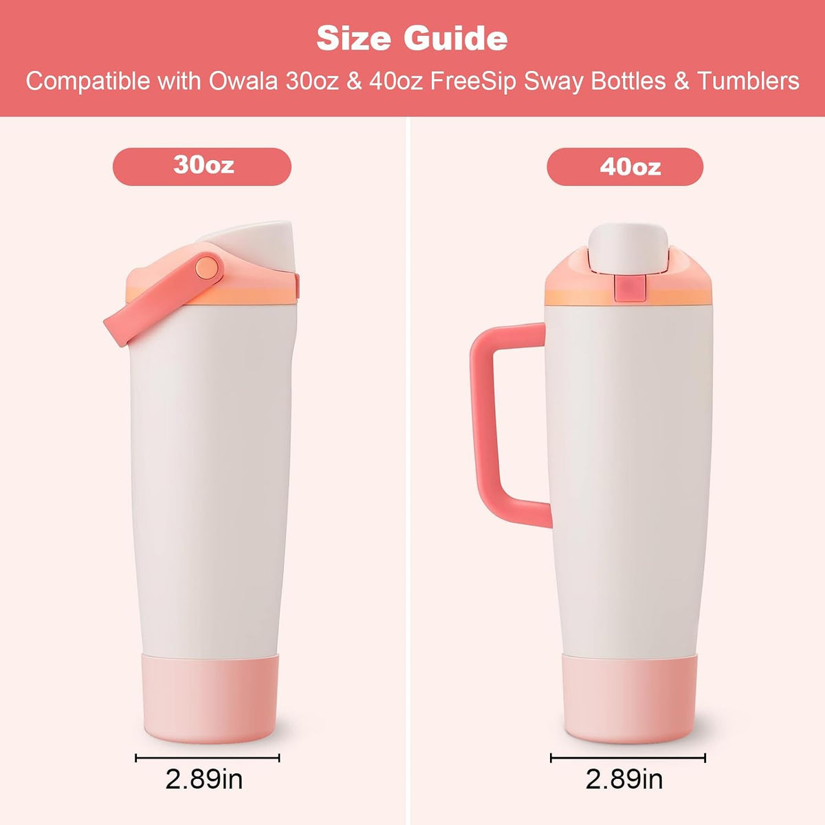 Silicone Boot for Owala 30oz & 40oz FreeSip Sway Bottles & Tumblers, Anti-Slip, Scratch-Resistant, Stability Enhancer, Protective Sleeve Accessories