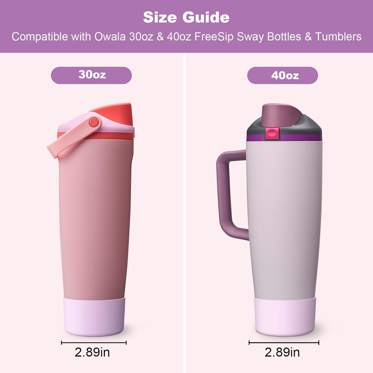 Silicone Boot for Owala 30oz & 40oz FreeSip Sway Bottles & Tumblers, Anti-Slip, Scratch-Resistant, Stability Enhancer, Protective Sleeve Accessories