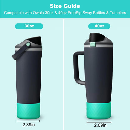 Silicone Boot for Owala 30oz & 40oz FreeSip Sway Bottles & Tumblers, Anti-Slip, Scratch-Resistant, Stability Enhancer, Protective Sleeve Accessories