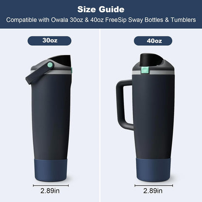 Silicone Boot for Owala 30oz & 40oz FreeSip Sway Bottles & Tumblers, Anti-Slip, Scratch-Resistant, Stability Enhancer, Protective Sleeve Accessories