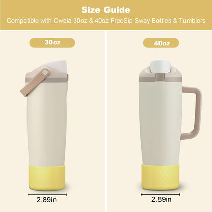 Silicone Boot for Owala 30oz & 40oz FreeSip Sway Bottles & Tumblers, Anti-Slip, Scratch-Resistant, Stability Enhancer, Protective Sleeve Accessories