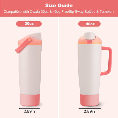 Silicone Boot for Owala 30oz & 40oz FreeSip Sway Bottles & Tumblers, Anti-Slip, Scratch-Resistant, Stability Enhancer, Protective Sleeve Accessories