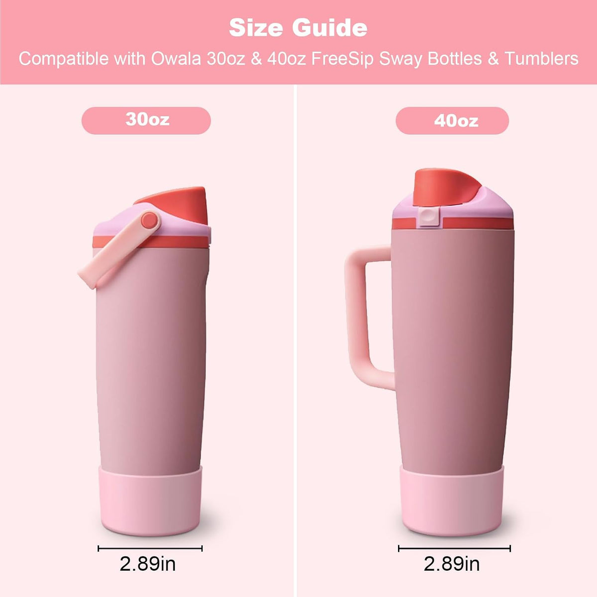 Silicone Boot for Owala 30oz & 40oz FreeSip Sway Bottles & Tumblers, Anti-Slip, Scratch-Resistant, Stability Enhancer, Protective Sleeve Accessories