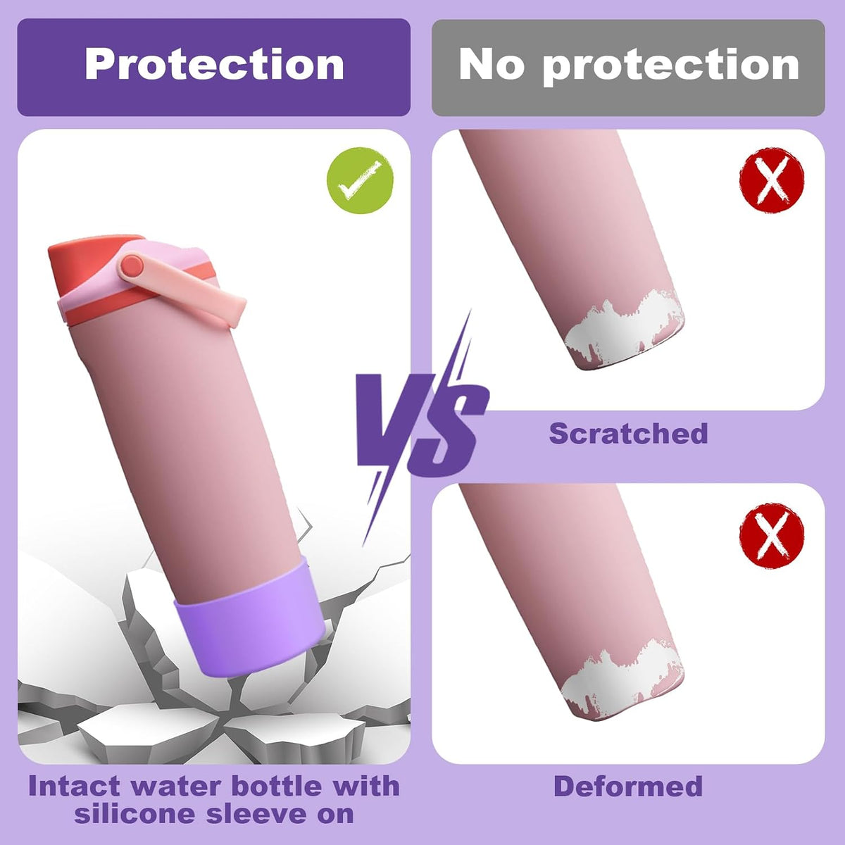 Silicone Boot for Owala 30oz & 40oz FreeSip Sway Bottles & Tumblers, Anti-Slip, Scratch-Resistant, Stability Enhancer, Protective Sleeve Accessories