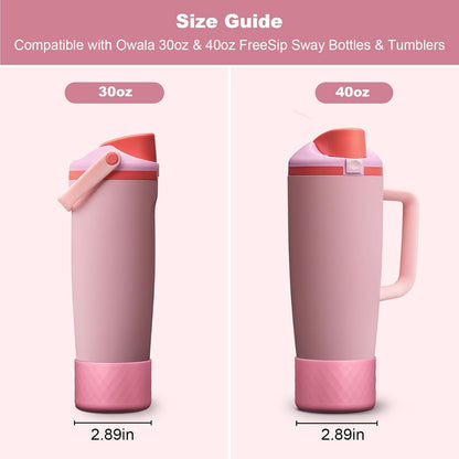 Silicone Boot for Owala 30oz & 40oz FreeSip Sway Bottles & Tumblers, Anti-Slip, Scratch-Resistant, Stability Enhancer, Protective Sleeve Accessories