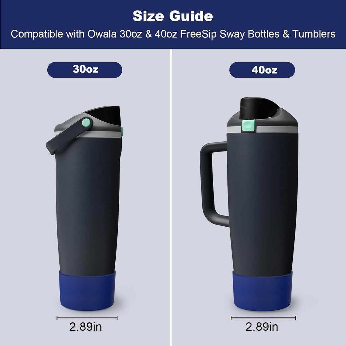 Silicone Boot for Owala 30oz & 40oz FreeSip Sway Bottles & Tumblers, Anti-Slip, Scratch-Resistant, Stability Enhancer, Protective Sleeve Accessories