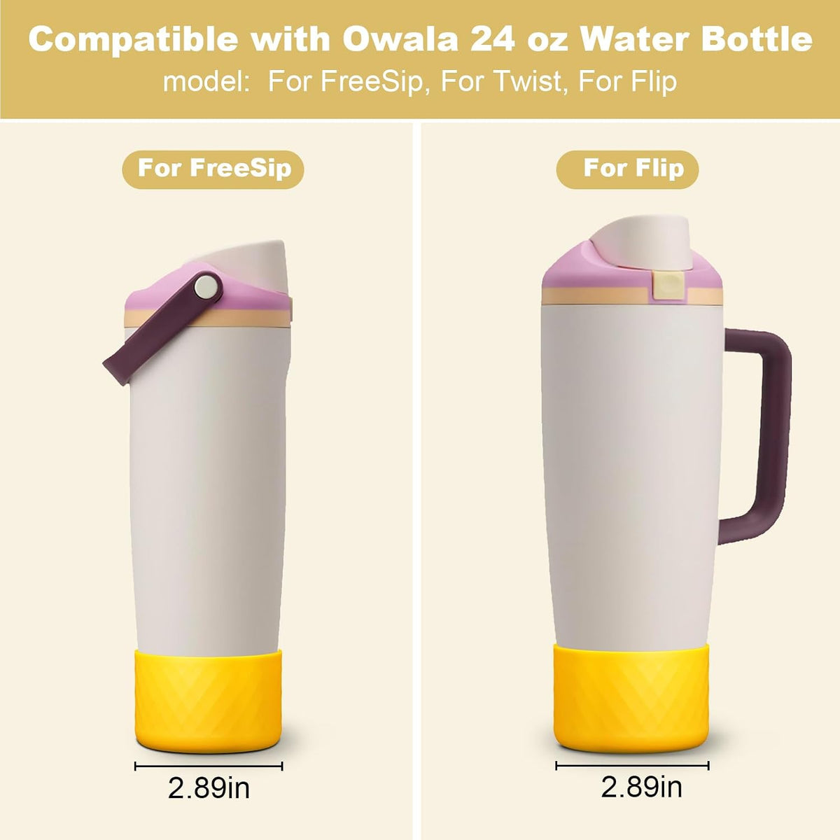 Silicone Boot for Owala 30oz & 40oz FreeSip Sway Bottles & Tumblers, Anti-Slip, Scratch-Resistant, Stability Enhancer, Protective Sleeve Accessories