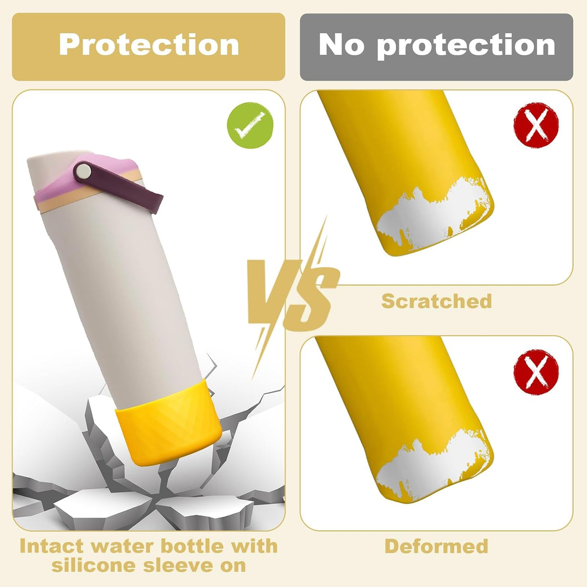 Silicone Boot for Owala 30oz & 40oz FreeSip Sway Bottles & Tumblers, Anti-Slip, Scratch-Resistant, Stability Enhancer, Protective Sleeve Accessories