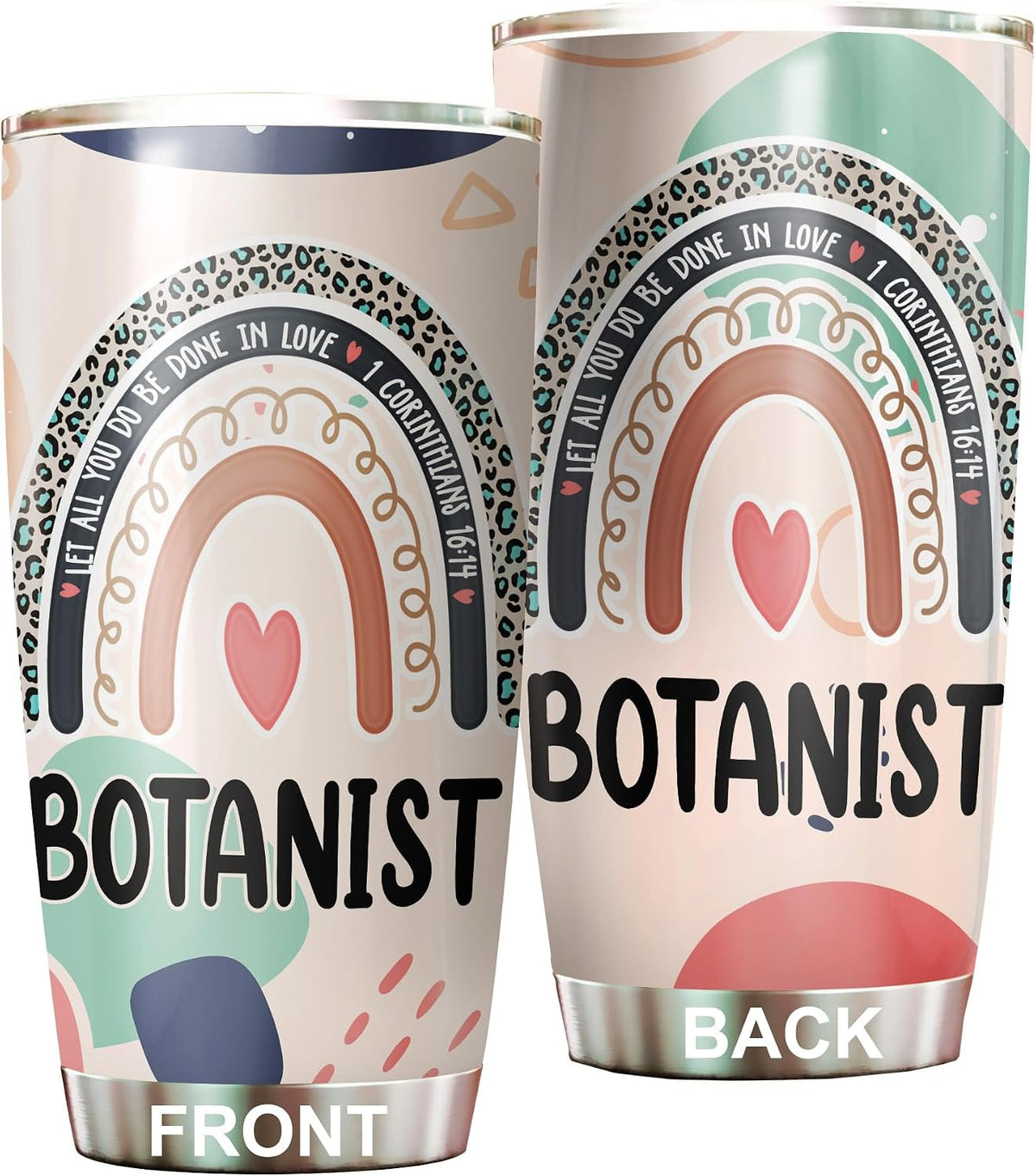 Let All You Do Be Done In Love Postal Clerk Tumbler Stainless Steel 20oz, Office Gifts Women Men Work Friends Coworker, Driking Coffee Cup For Birthday Christmas - Colors M