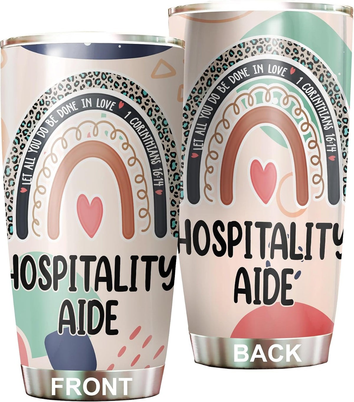 Let All You Do Be Done In Love Postal Clerk Tumbler Stainless Steel 20oz, Office Gifts Women Men Work Friends Coworker, Driking Coffee Cup For Birthday Christmas - Colors M