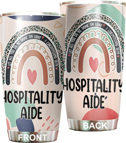 Let All You Do Be Done In Love Postal Clerk Tumbler Stainless Steel 20oz, Office Gifts Women Men Work Friends Coworker, Driking Coffee Cup For Birthday Christmas - Colors M
