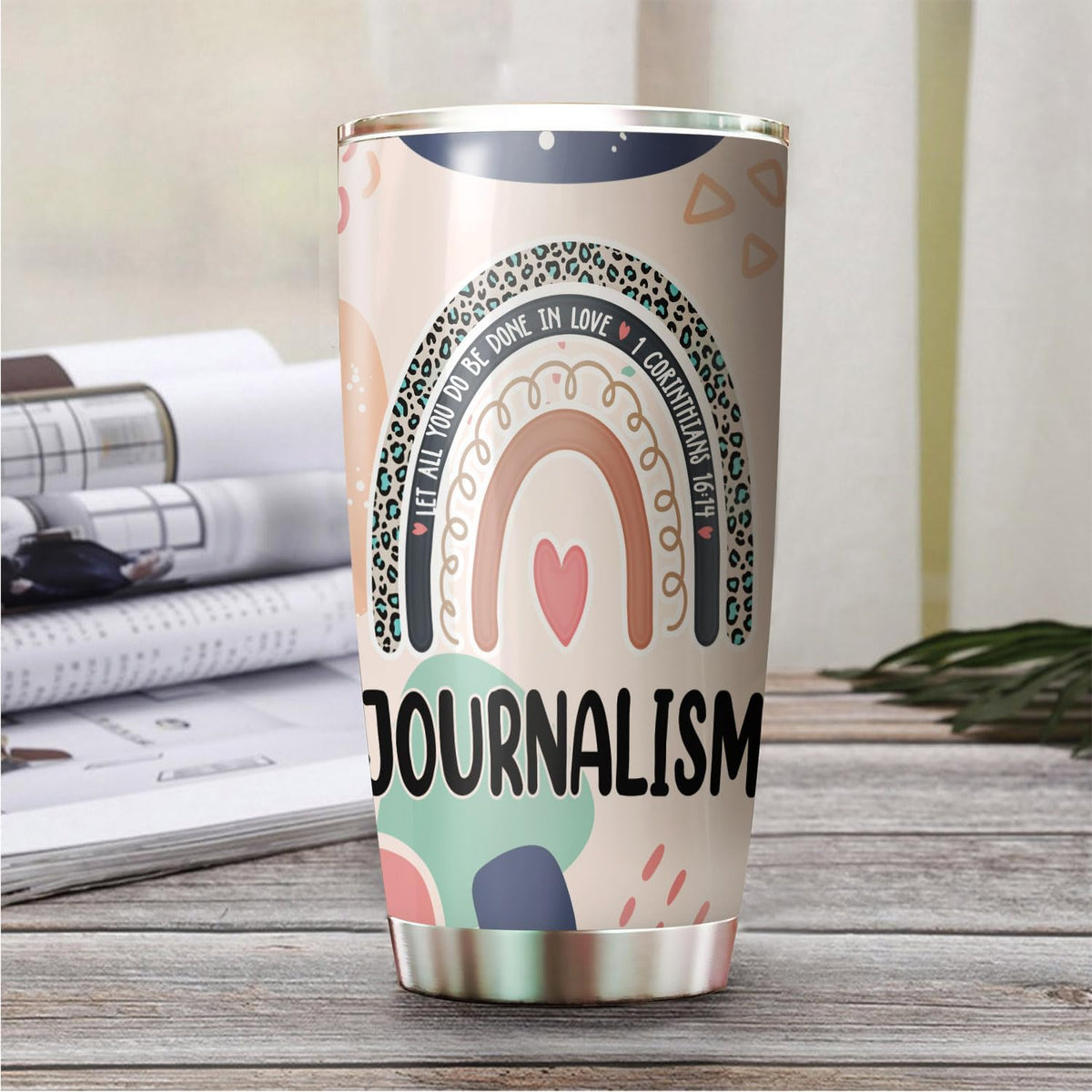 Let All You Do Be Done In Love Postal Clerk Tumbler Stainless Steel 20oz, Office Gifts Women Men Work Friends Coworker, Driking Coffee Cup For Birthday Christmas - Colors M